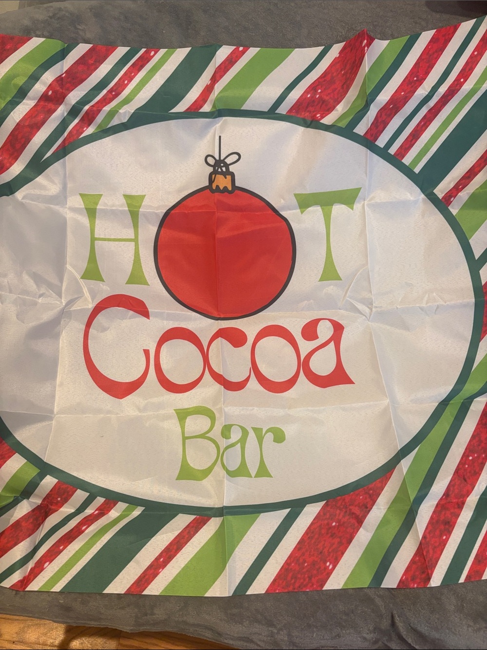 Holiday Hot Cocoa Bar Throw Blanket - Red, Green & White